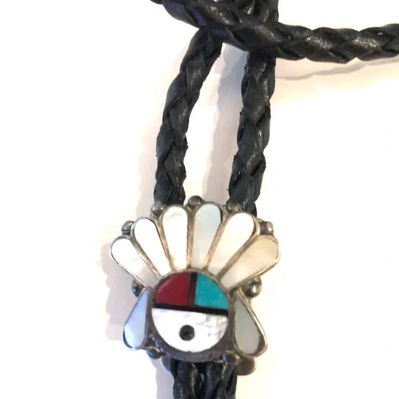 Vintage Zuni Sunface Bolo Sterling